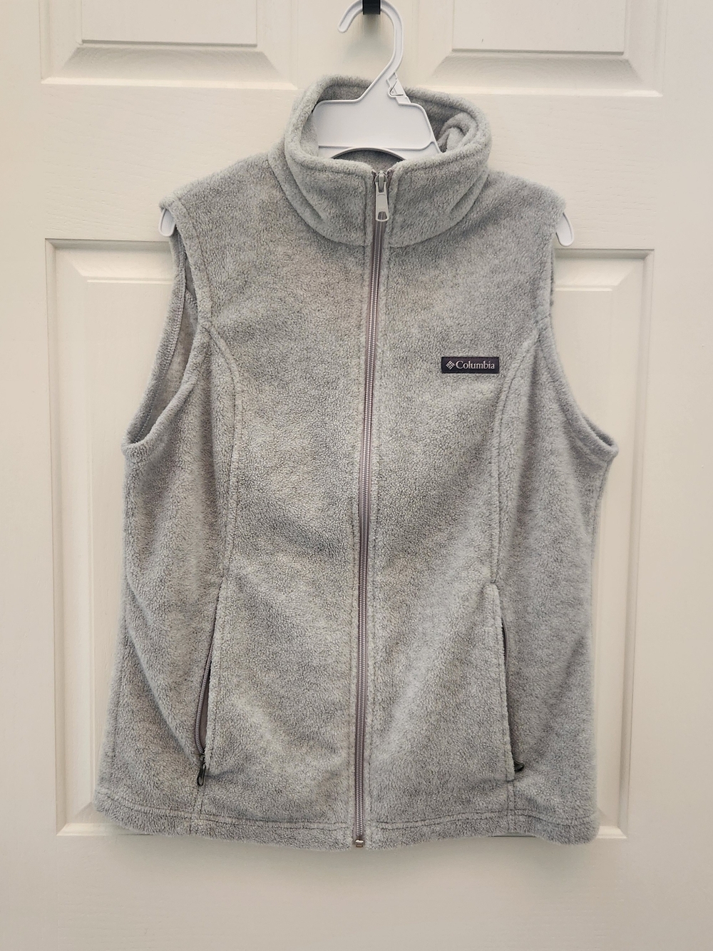 Columbia Light Gray Fleece Vest - Full Zip